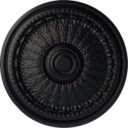 Ekena Millwork Brunswick Ceiling Medallion (Fits Canopies up to 4 1/2"), Hand-Painted Steel Gray, 27"OD x 2 1/2"P CM27BRSGS